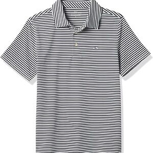 Large Vineyard Vines sport performance Stretch Polo Black and White